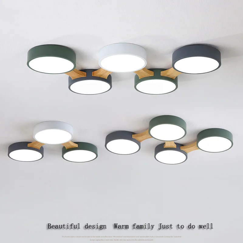 

Nordic Living Room LED Ceiling Lamp Bedroom Round Lighting Shade Hotel Interior Decoration Kitchen Lamp Wholesale