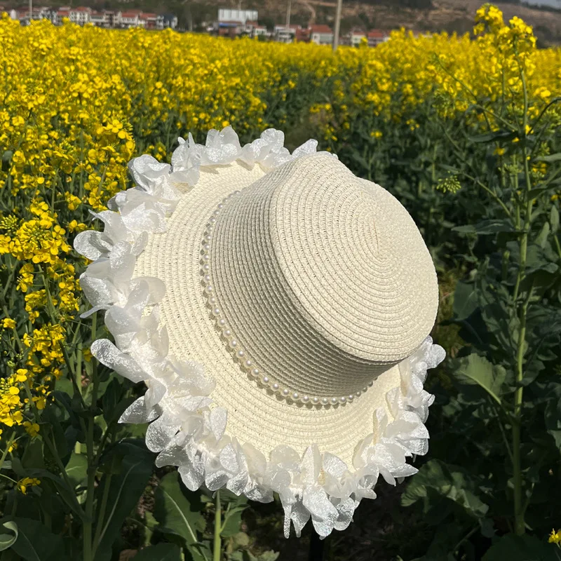 chapeu-de-palha-com-renda-para-criancas-de-verao-chapeu-de-sol-para-pais-e-filhos-chapeu-de-sol-para-viagens-a-beira-mar-chapeu-de-sol-feminino