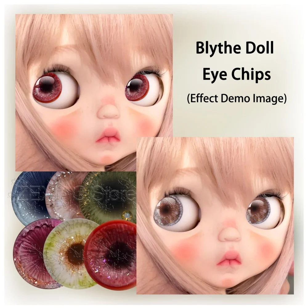 6 Pairs Classic Blythe Doll Eye Chips Glass Cabochons Handmade Eyes Blythe Doll DIY  Replacement Accessories MS018