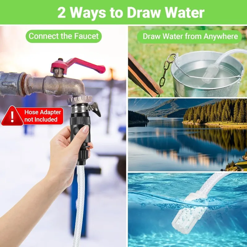 Homdox Cordless Pressure Washer w/ 2 * 40V Battery, 1300 PSI Cordless Power Washer, Portable Pressure Washer w/ 6-in-1 Nozzle