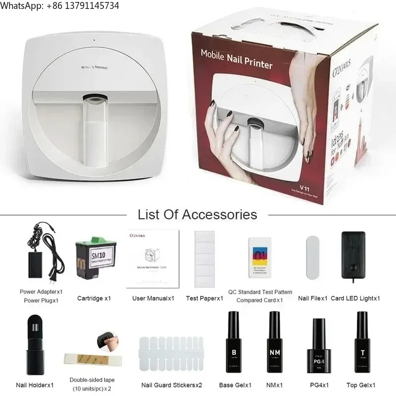 

Professional Mobile Nail Printer WIFI Controlled Intelligent DIY Function Nail Art Machine For Salon
