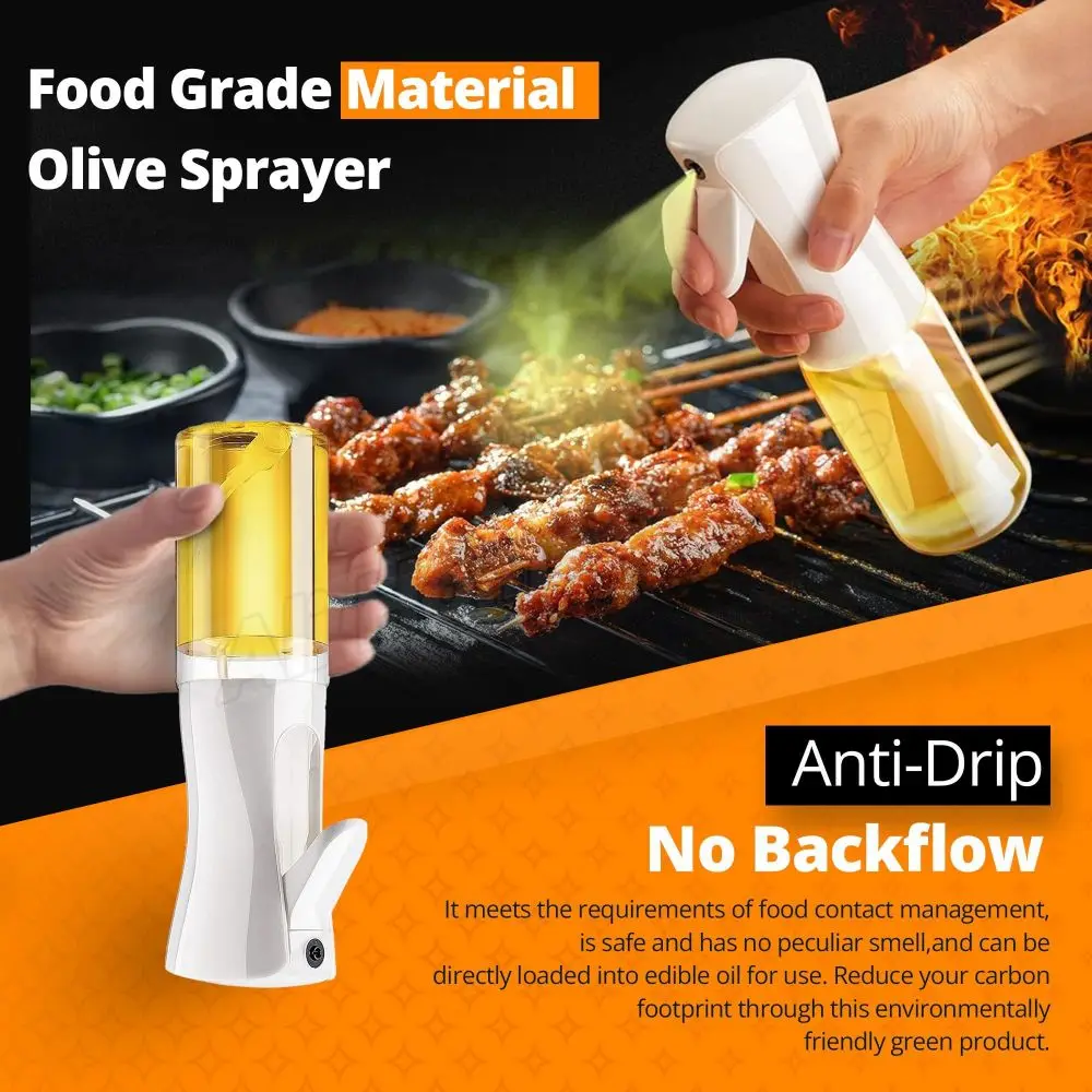 1-2PCS Oil Sprayer Bottle BBQ Baking Olive Oil Spray Roller Bottle kitchen Oil Dispenser Salad 200/300/500ML Oil Cooking Bottle image 4
