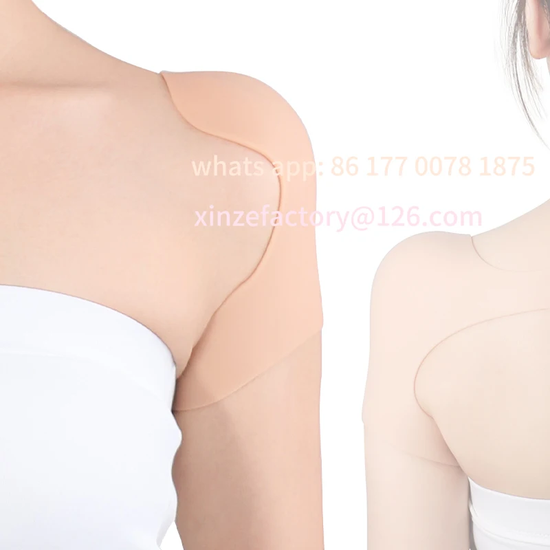 Customizable Silicone Shoulder Pads Invisible Anti-Slip Adjustable for Suits/Dresses Self-Adhesive Unisex Comfortable