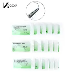 6pcs 2/0 3/0 4/0 Needle Suture Nylon Monofilament Non-injured Suture Medical Thread Suture For Medical Surgical Suture Too