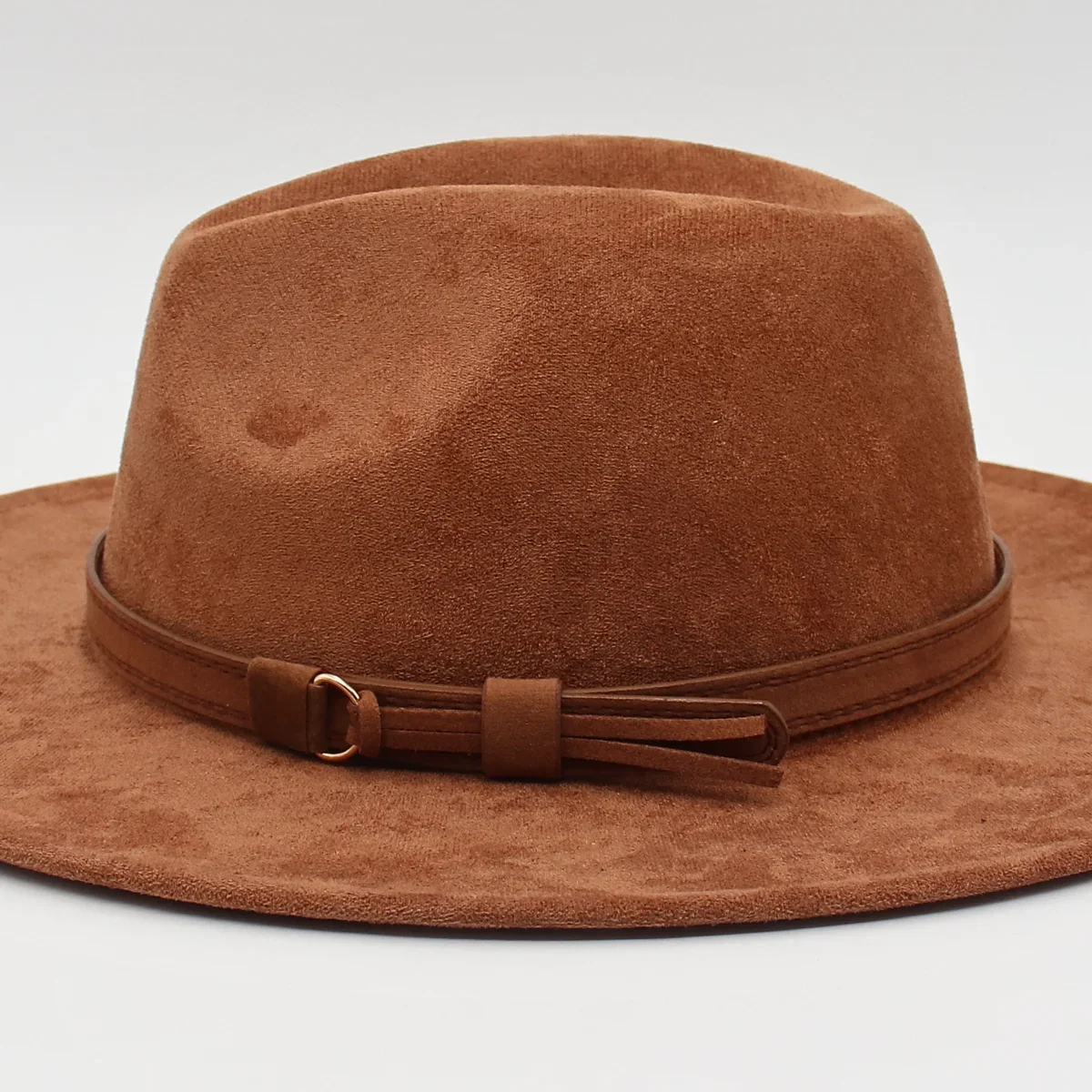 New Church Suede Fabric Fedora Hats Winter Autumn Wide Brim Gentleman Felt Hats British Jazz Women Flat Brim Dress Hats American