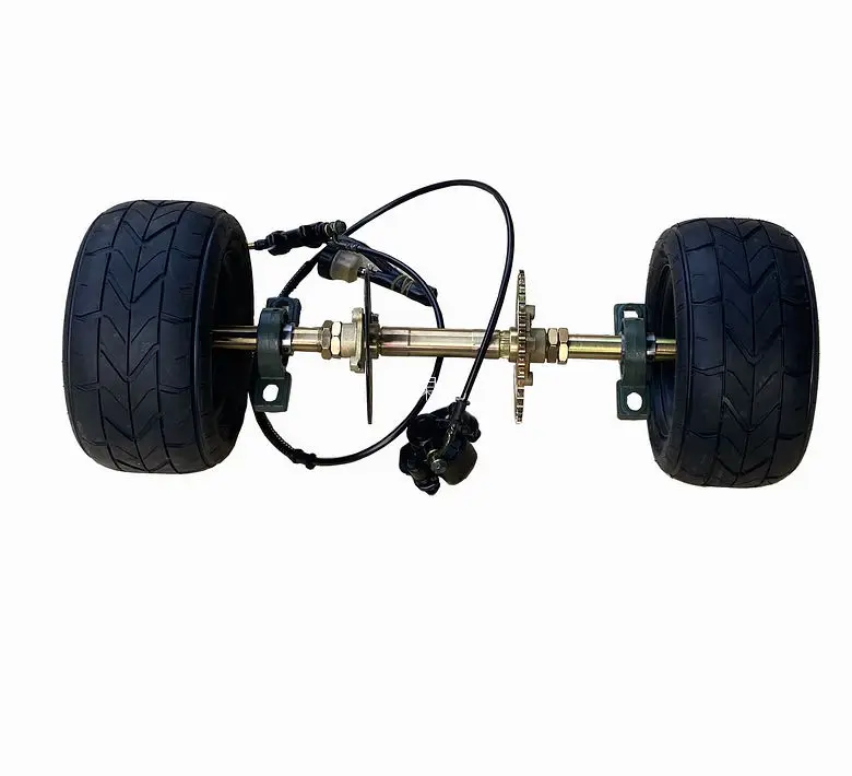 Modified four-wheeler accessories, homemade box kart rear axle with 6-inch tires with brakes, rear suspension kit