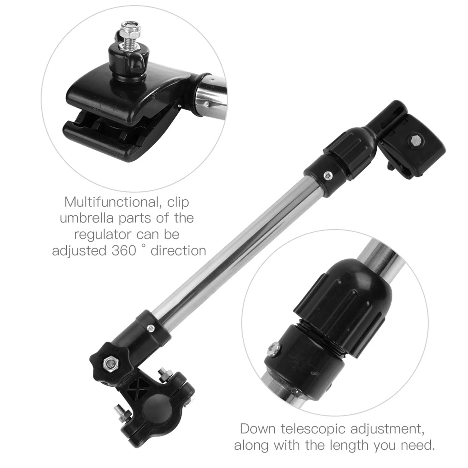 Paraplubak Paraplu Intrekbare beugel Roestvrijstalen kinderwagen MBC Paraplubak Kinderwagen Intrekbare parapluhouder