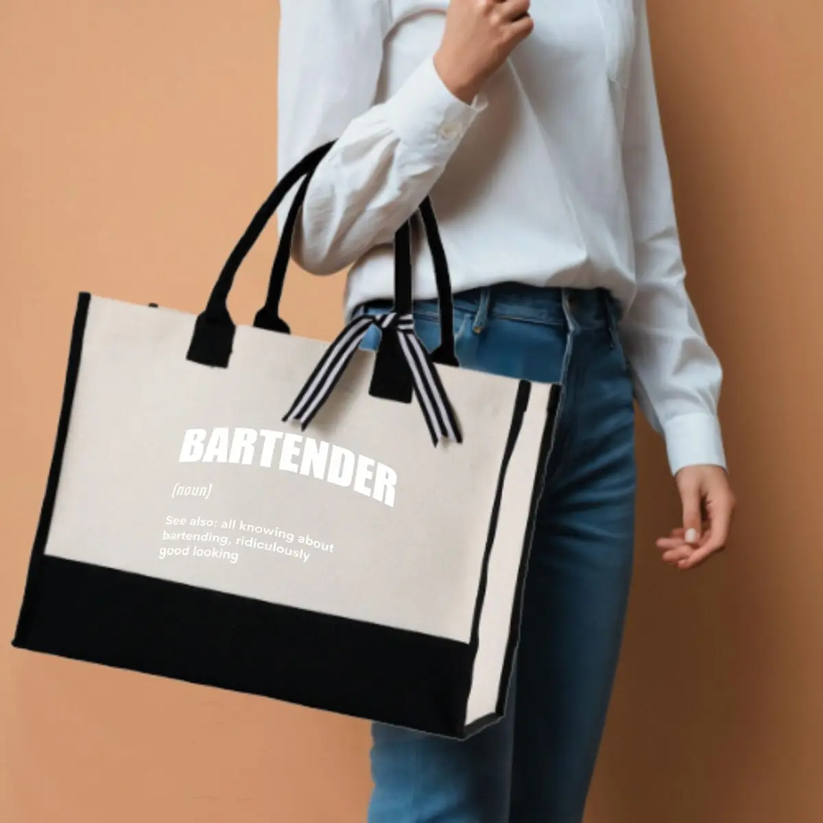 Barman Vibe Modieuze patchwork canvas cadeautas voor feestartikelen