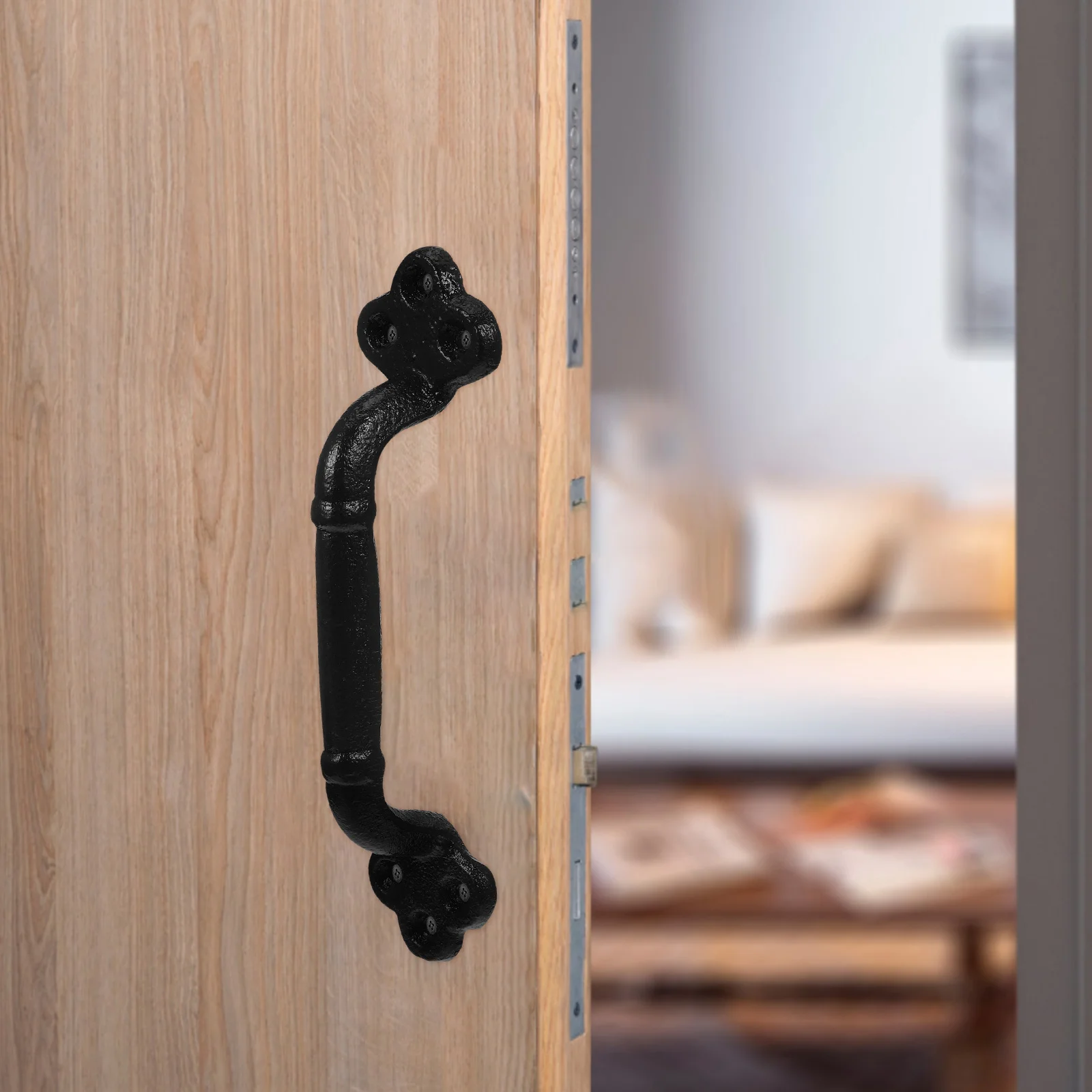 

Cast Iron Handle Vintage Cabinet Door Pull Large Metal Furniture Grip for Drawer Wardrobe Cupboard Retro Handle