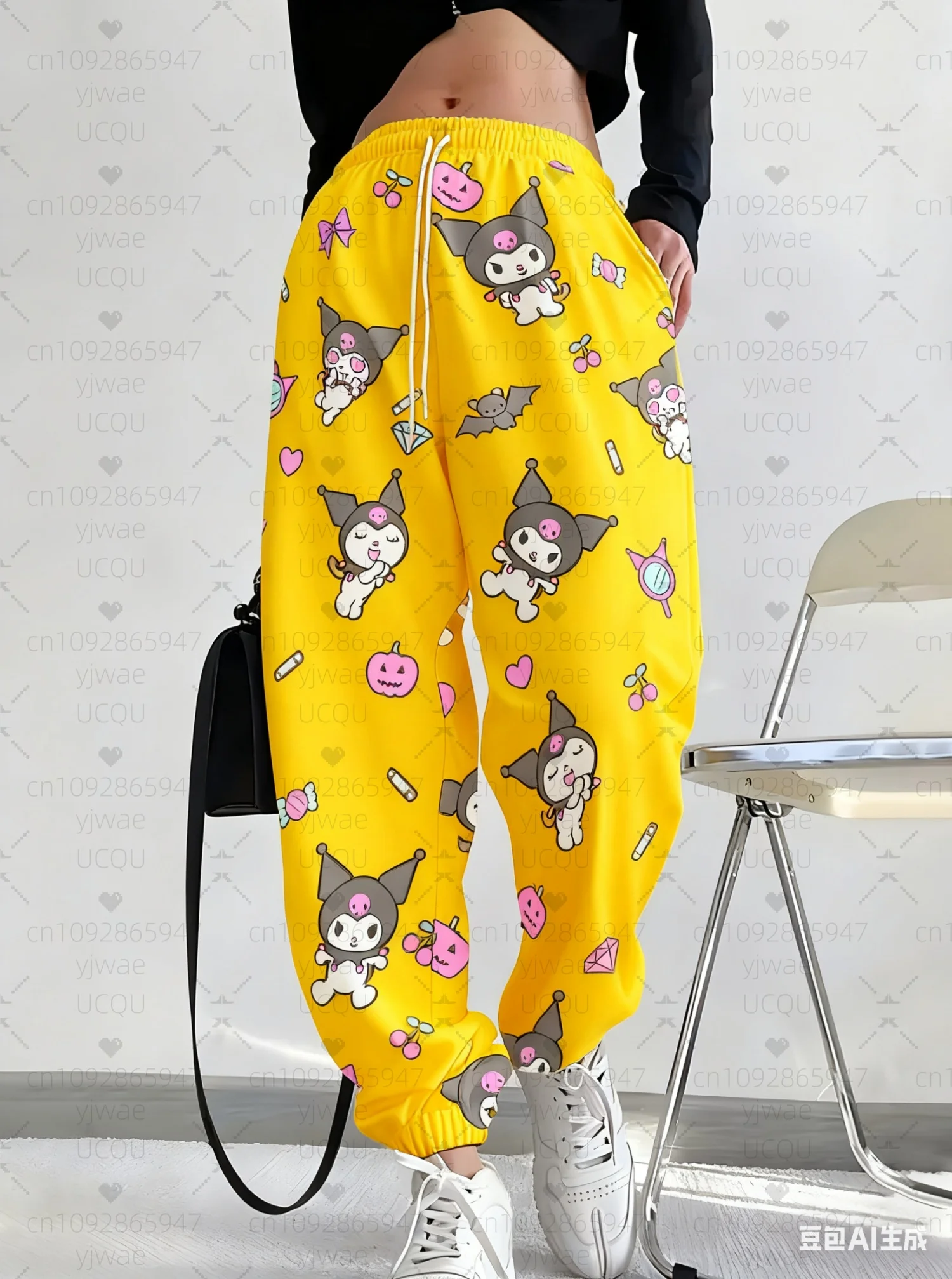 2025 Casual Sanrio cartoon dieren vrouwen Jogger Broek Kuromi Broek Lente/herfst Outdoor dames 6 kleuren Lange Broek broek