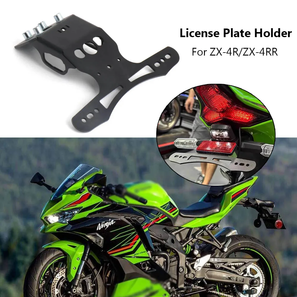 

For KAWASAKI ZX4R ZX 4R ZX4RR ZX 4RR Tail Tidy Short Number Plate Holder Motorcycle Parts License Plate Holder ZX-4R ZX-4RR