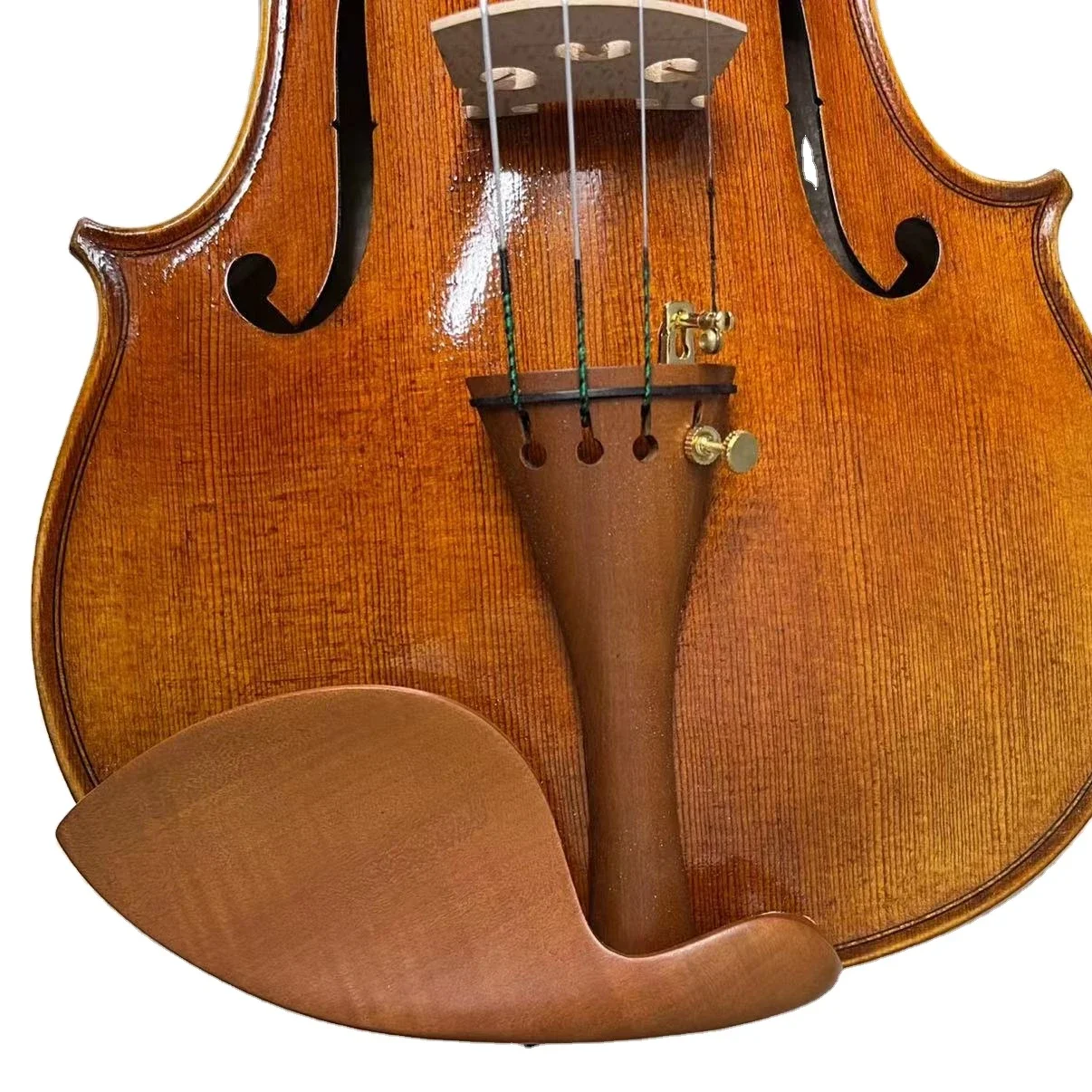 All Handmade  Solid Violin with Oil Painting and Antique Broken Skin Ebony Accessories