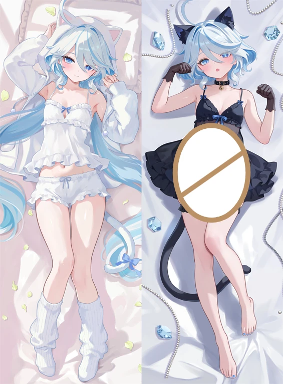 

Dakimakura Waifu Furina Focalors Genshin Impact Cos Pillow Case Cover Gift Anime