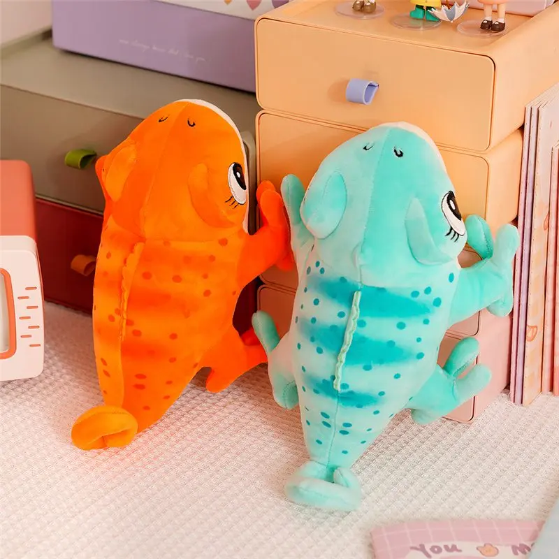 30CM Cute Cartoon Simulation Animals Chameleon Reptile Lizard Plush Toys Birthday Gifts Party Office Room Decoration
