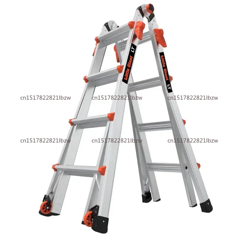 Little Giant LT M17 Aluminum Multi-Use Ladder with Wheels, Type 1A - 300 lbs. Rated