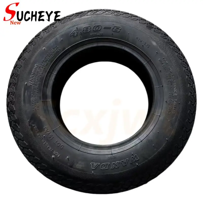 

4.80-8 vacuum tire for motorcycle trailers, small boat trailers, camping trailers, household cargo trailers. 4.00-8/4.80-8 tire