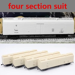 4-section Train Model Compartment HO1/87 B6 Insulation Car Freight Compartment Rail Car 4-section Set