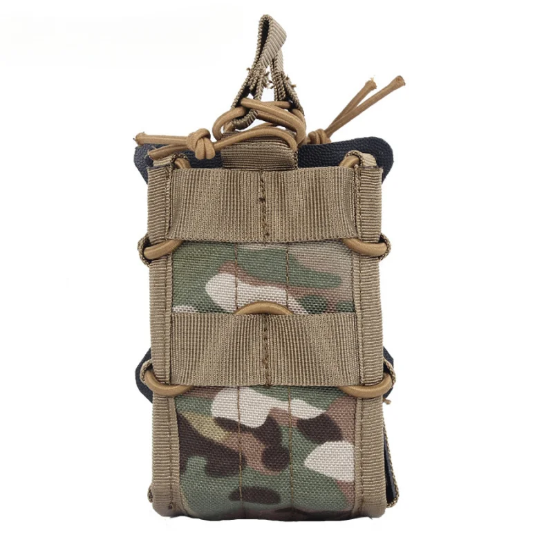 Hunting Accessories Tactical Elastic Double Pocket Waist Hanging Multi-Purpose Tool Storage Bag Training Kit Pouch for M4 M14