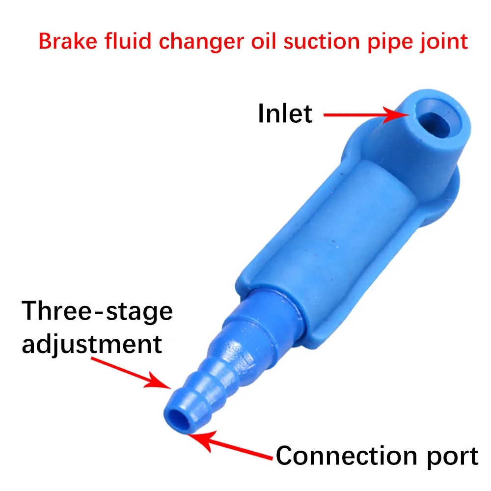 1x Blue Rubber Car Special Joint Tool for Brake Oil Hose Brake Oil Replacement Tool Quick Oil Filling Equipment Auto Repair Tool