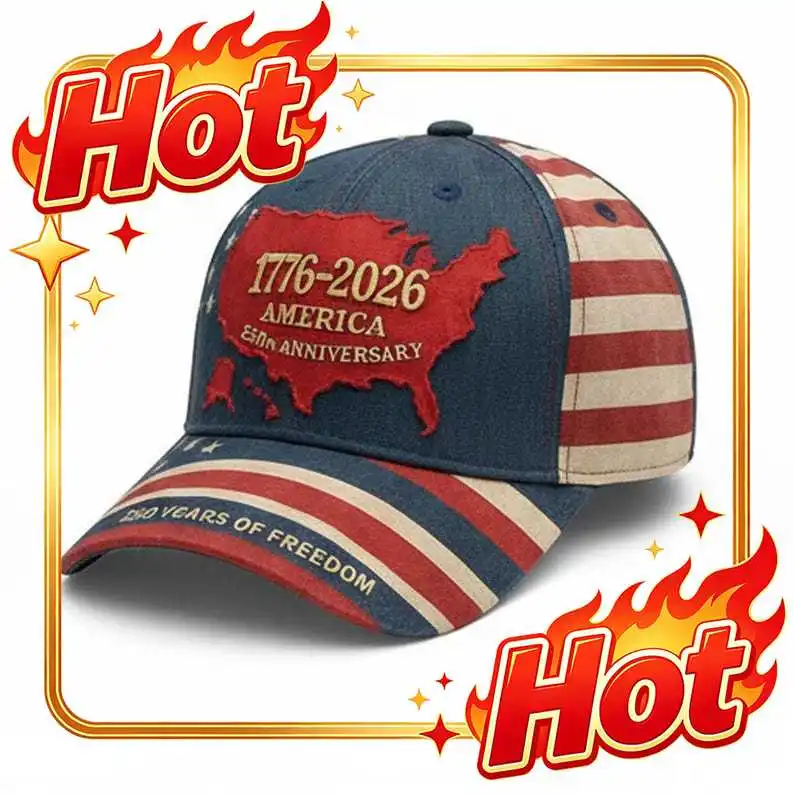 Custom Hat America 250th Anniversary Hat 1776-2026, Patriotic USA Flag Baseball Cap, 250 Years Of Freedom Cap, American Independ