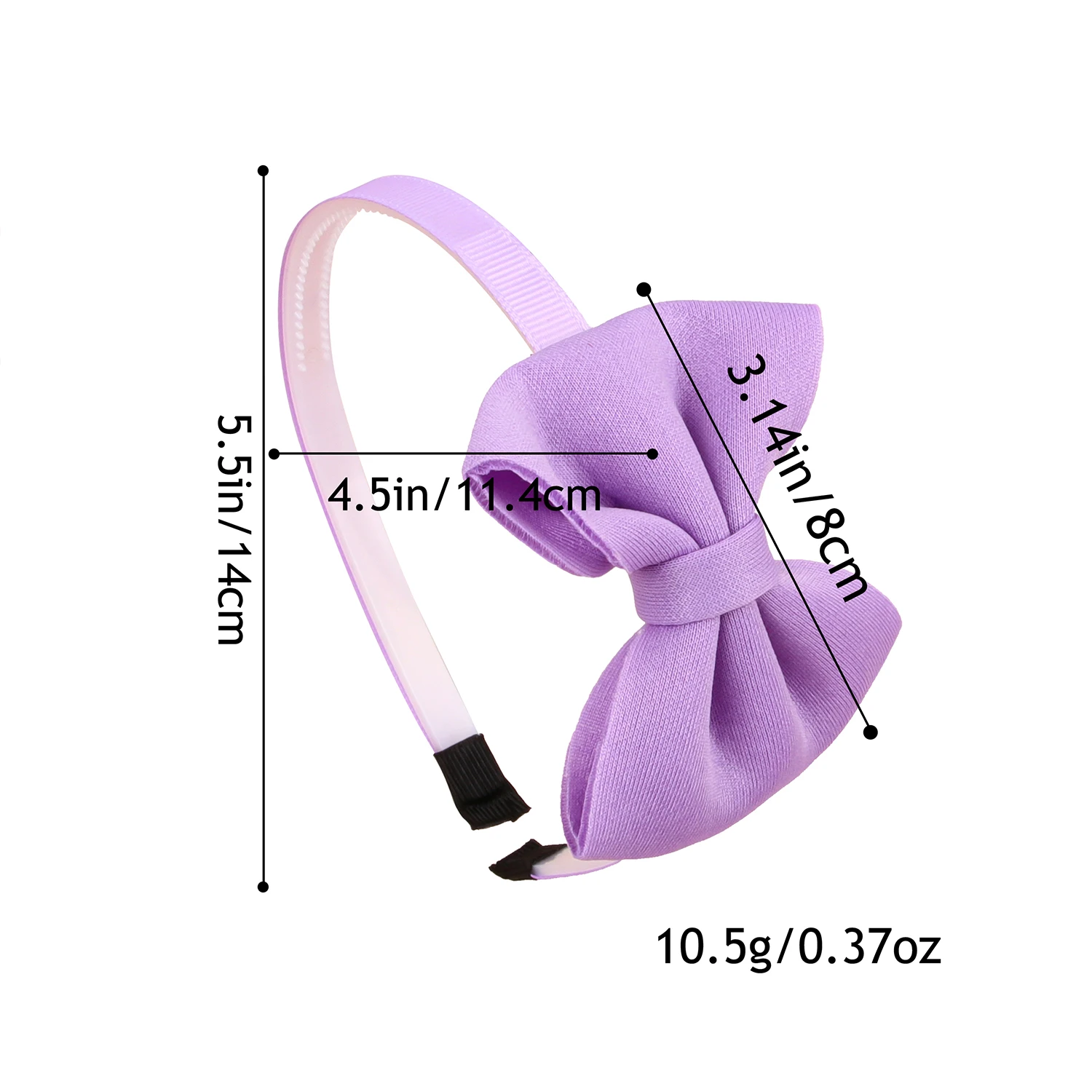 5pcs Fabric Hair Bows Headbands for Girls Plastic Teeth Hairbands 3inch Hair Bows with Headband Children Kids Hair Accessories