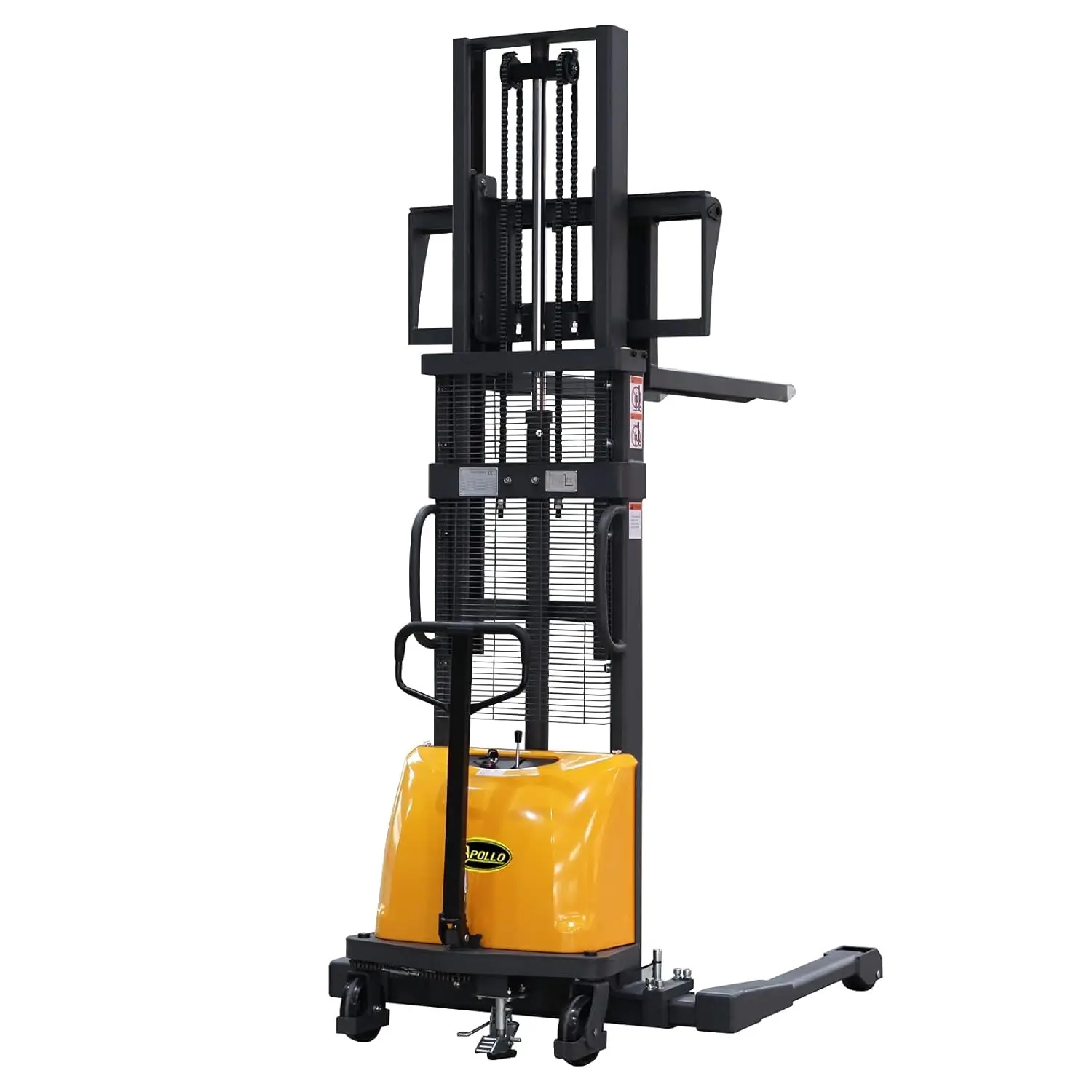 Apollo Semi-Electric Stacker Pallet Jack Straddle Legs Forklift 3300Lbs Capacity 98