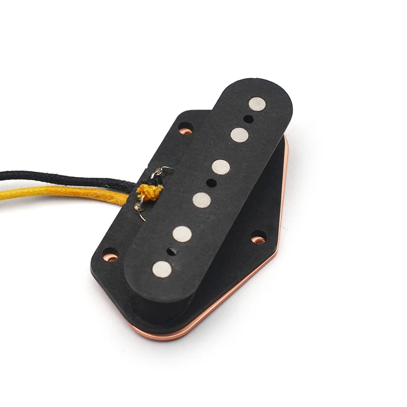 Alnico 5 TL Bridge Pickup Fiber Bobbin with Cloth Cable TL Bridge Pickup Black Guitar Parts