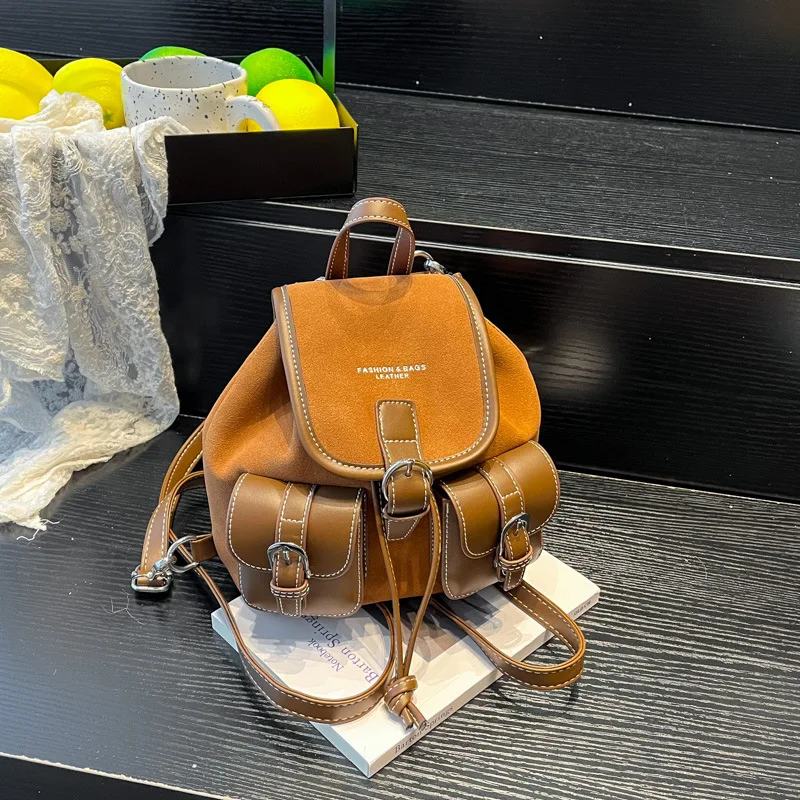 

Fine 2025 New Women's Vintage Backpack, Retro Classic Casual Daypack, Soft Faux Leather School Bag for Daily Use & Travel​