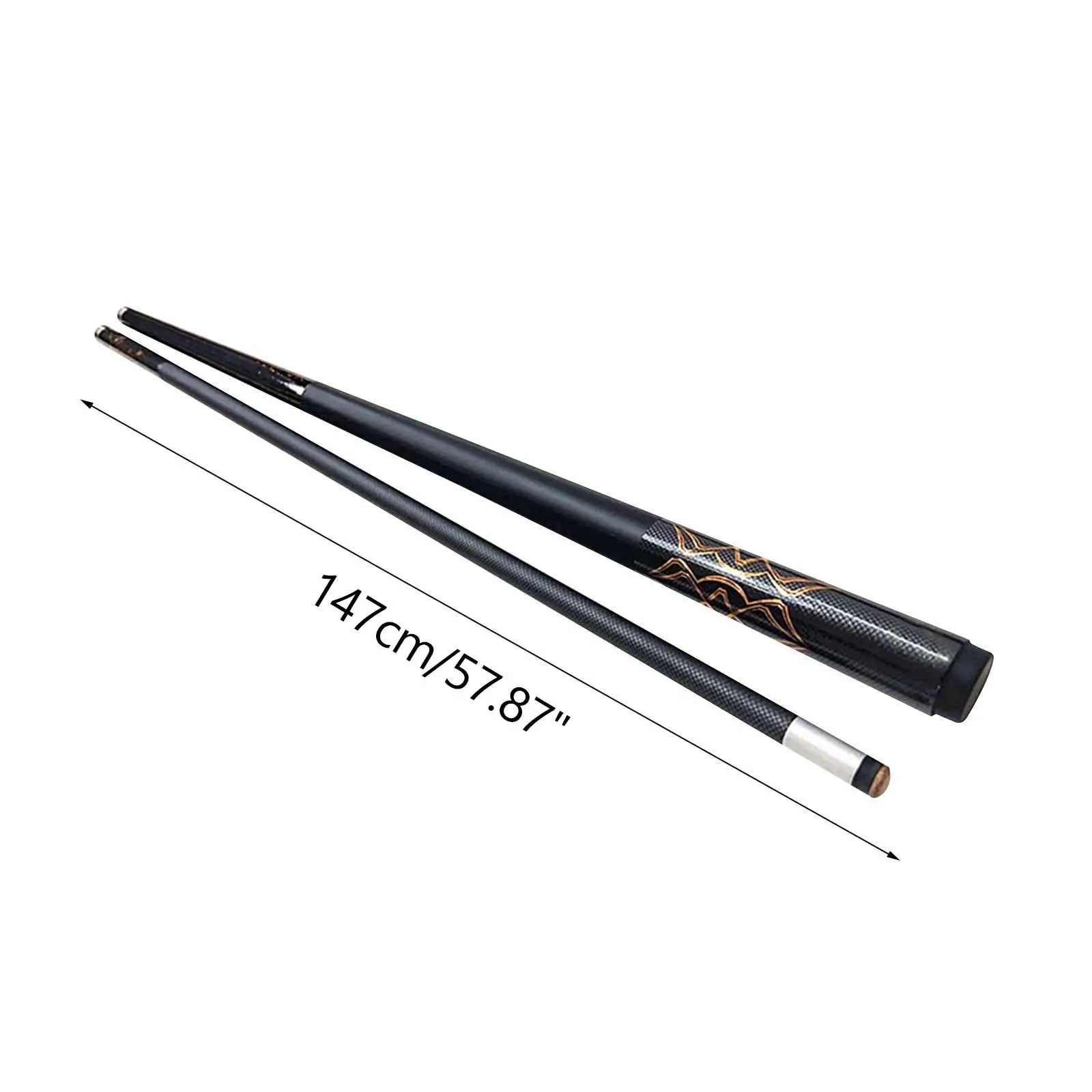Pool Cue Stick 13mm Tip 58" Nine Ball Pool Cue, 1/2 Carbon Fiber Segmented Snooker Cue Billiard Cue Pool Stick for Men Women