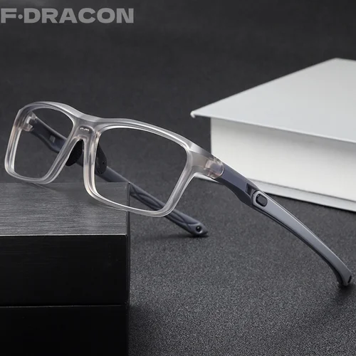 Imagen 1 del producto F·DRACON TR90 Montura de gafas ultraligera deportiva antideslizante montura de gafas para hombre gafas graduadas ópticas ajustables Men's81282