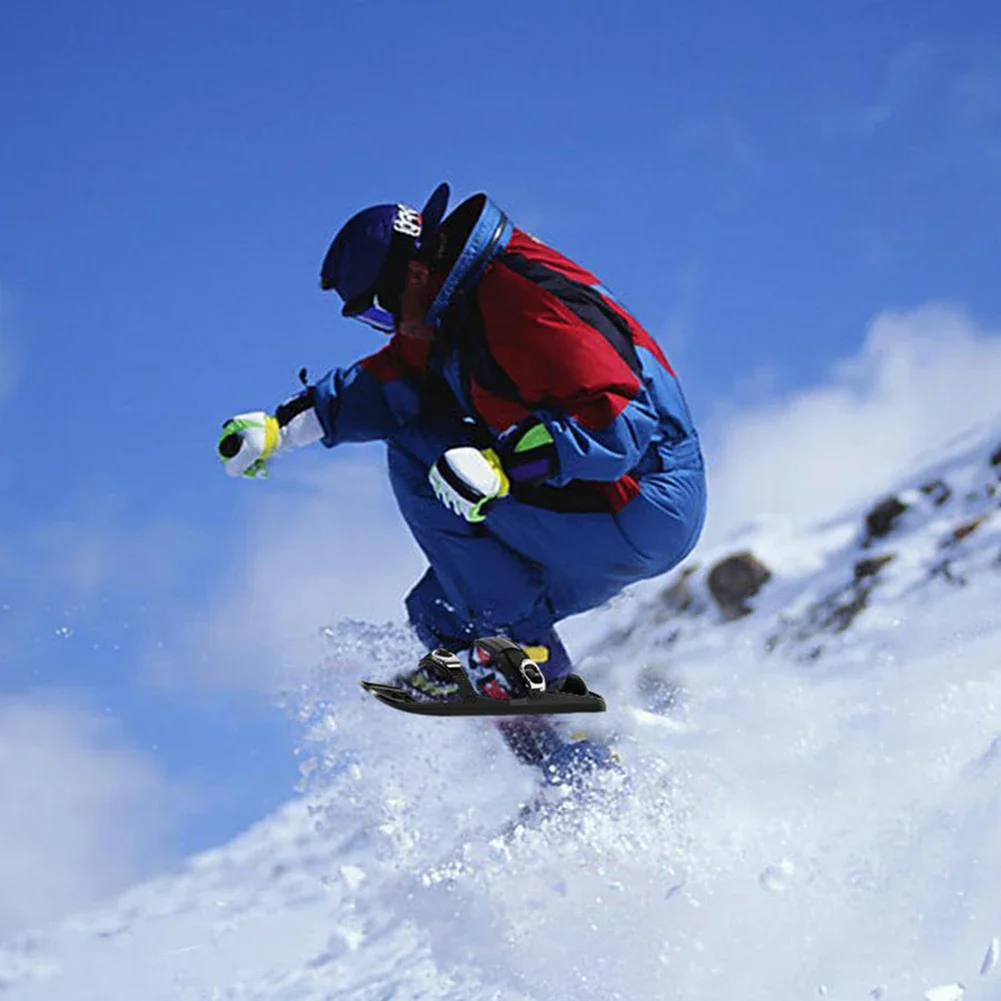 Mini Short Ski Skates Skis Boots Skiboards Portable Short Mini Skating Ski Shoes for Winter Outdoor Sports