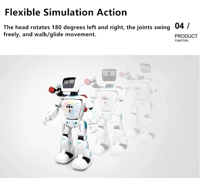 Battle Intelligent Smart Dialogue Robot Voice Control Touch Sensor Dancing Musical Launch Bullet Gesture Sensing Robot Gift