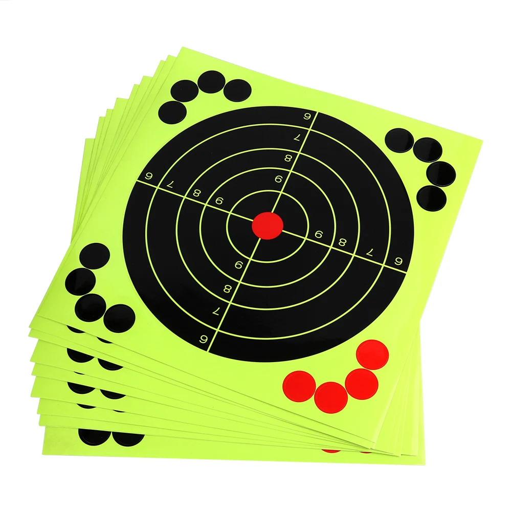 5-50pcs Round Target Pasters Splatter Target Paper Reactive Shooting Train 8 inch Self Adhesive Stickers Hunting Dots Gun Rifles