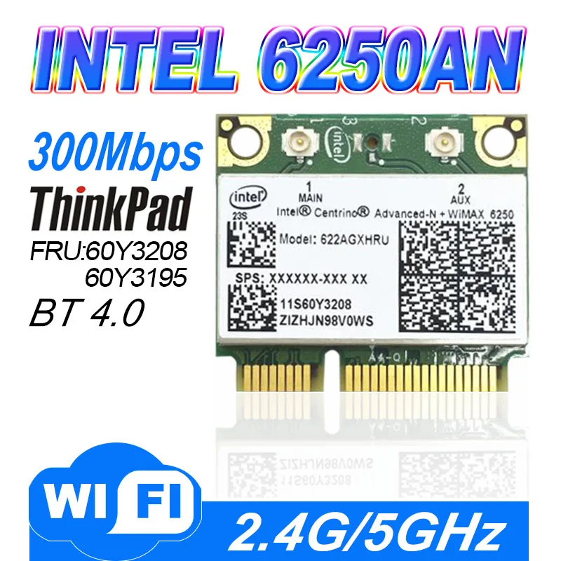 Geavanceerde-N 6250 Anx Wimax Wifi 2.4G/5G 300Mbps 622anx 60y3195 T410 X 201 X201i T510 W510 W701