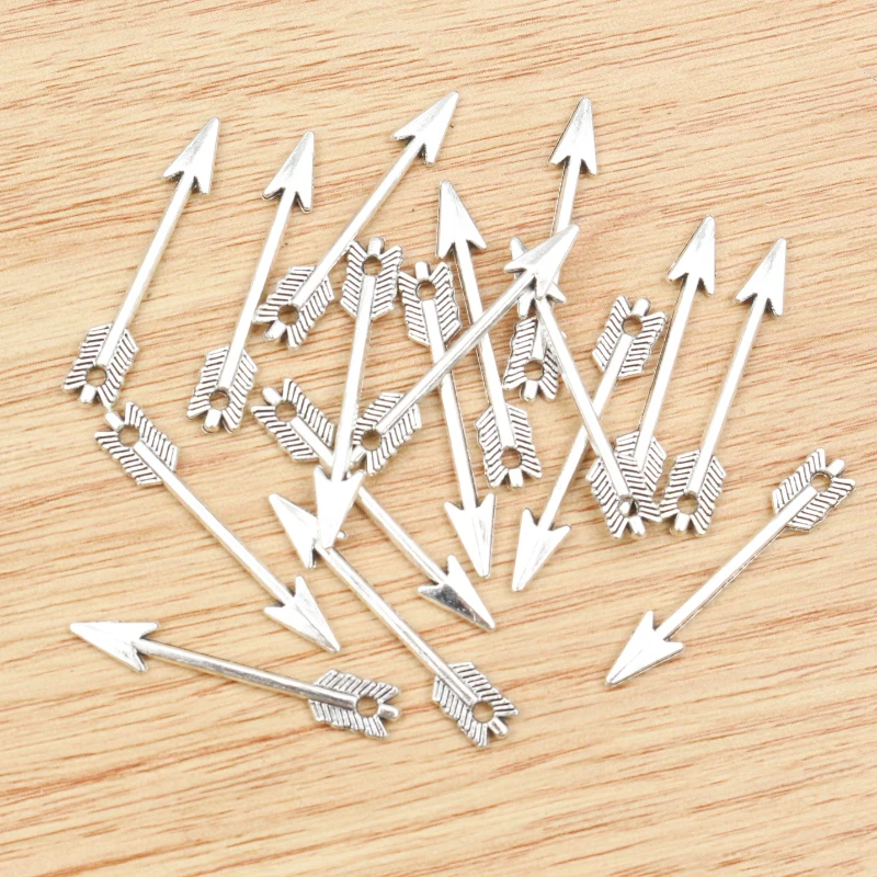 40pcs 30x5mm Antique Silver Plated  Bronze Plated Arrow Handmade Charms Pendant:DIY for bracelet necklace