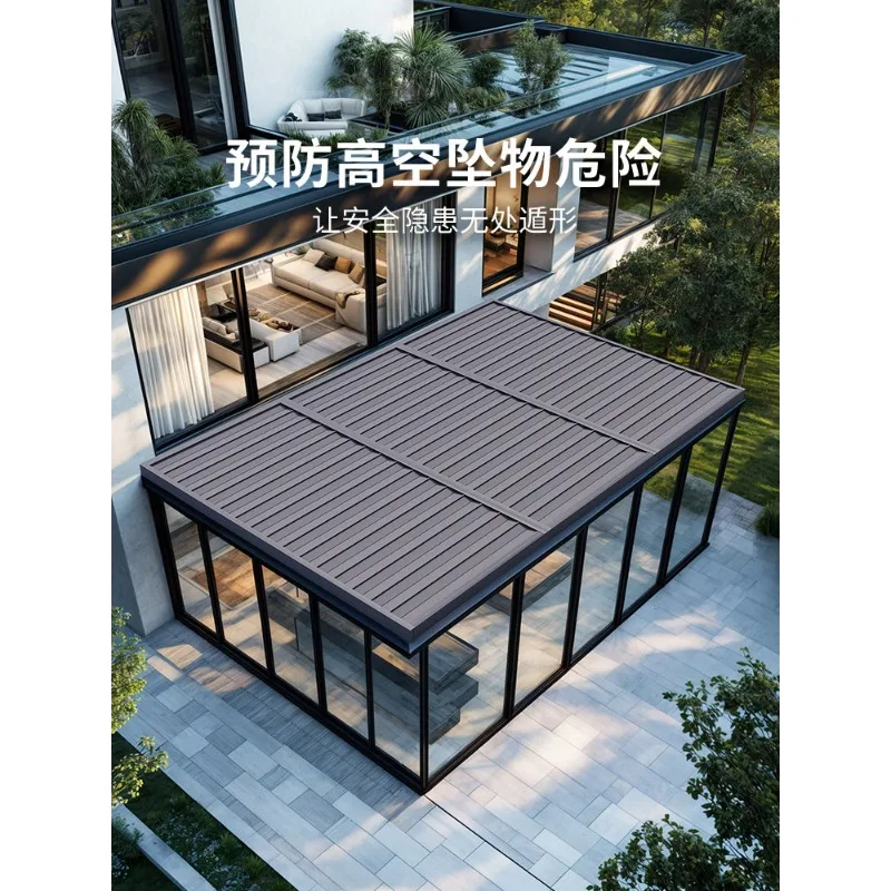 

Aluminum canopy household balcony outdoor commercial sun room electric folding awning telescopic canopy