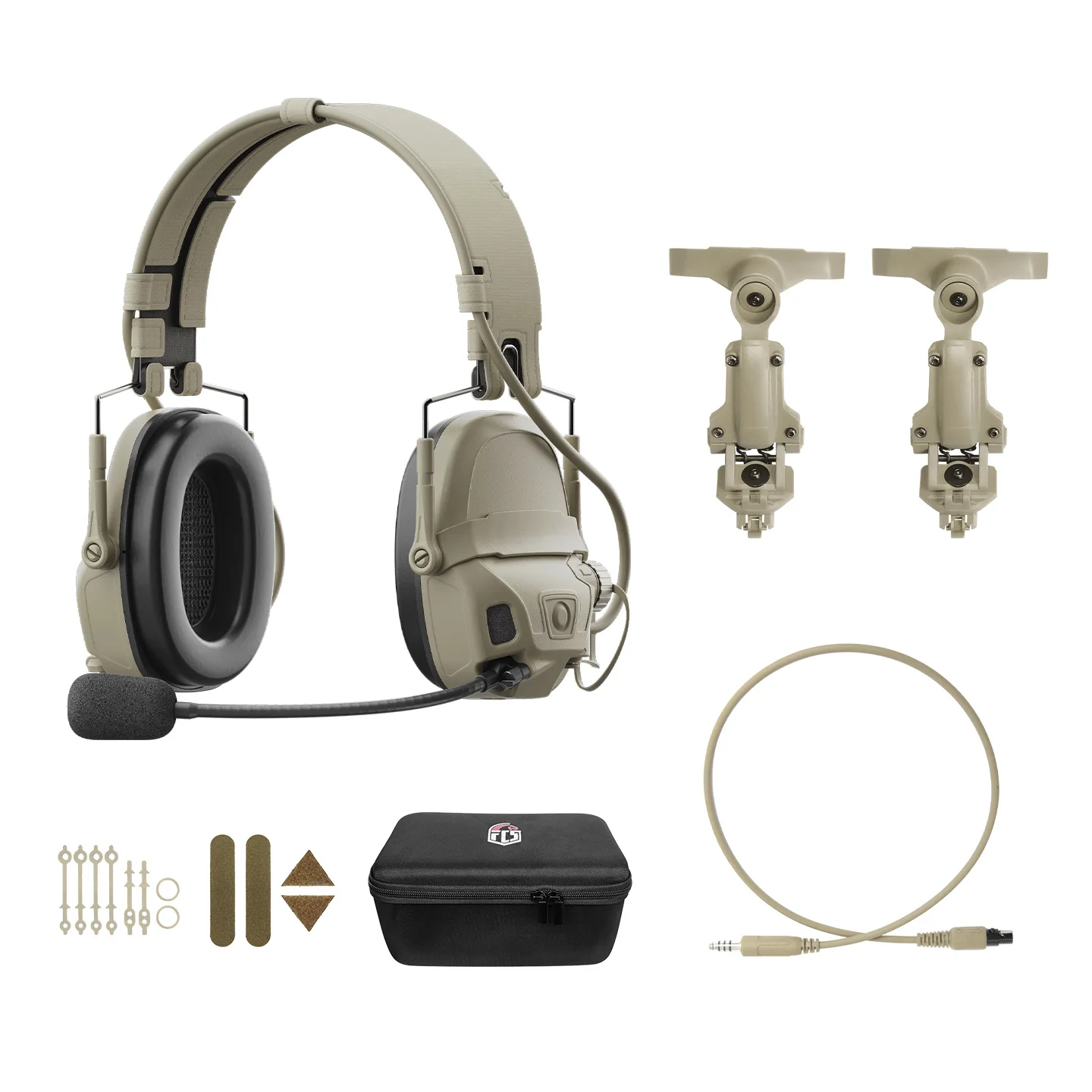 FCS-TACTICAL Upgraded AMP PRO Digital Version Pickup Noise Reduction Communication Headset Shooting  Hearing Protection Headset