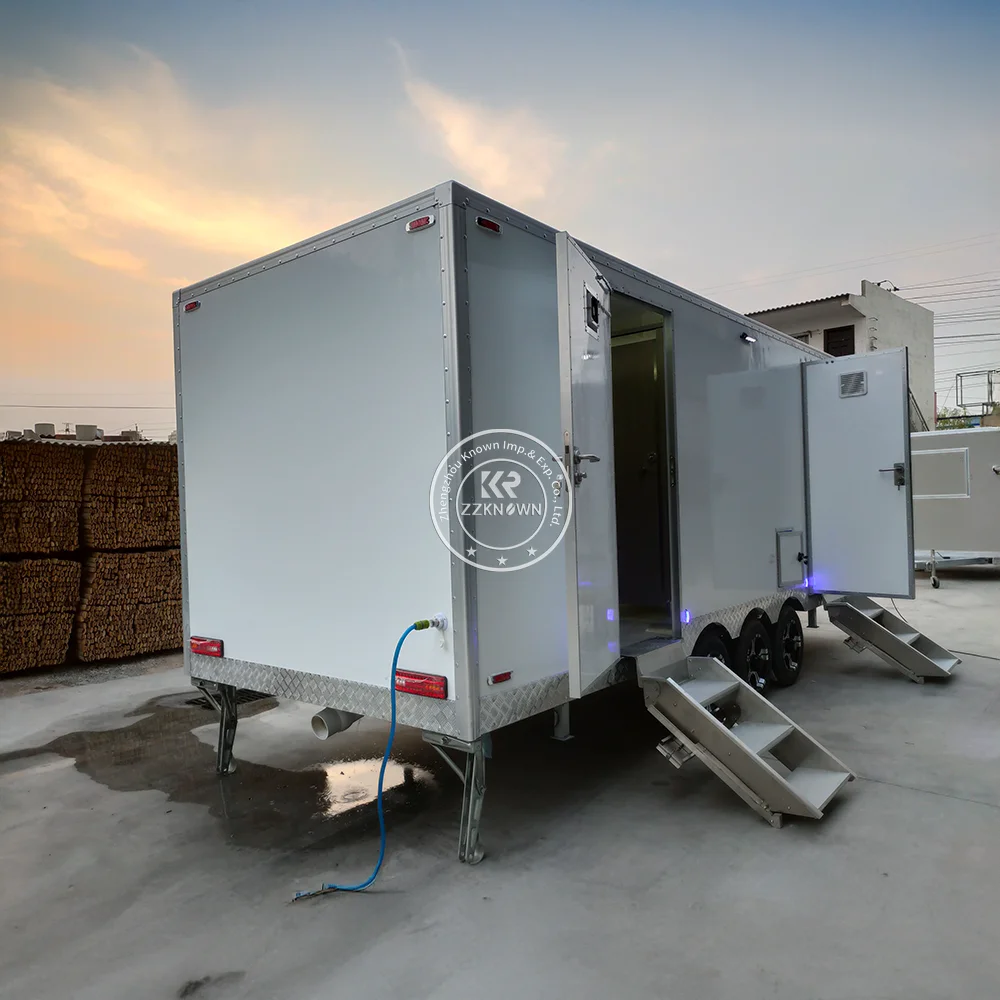 

Portable Restroom Trailer Outdoor Luxury Mobile Bathroom Portable Camper Toilet And Shower Room Trailer For Sale