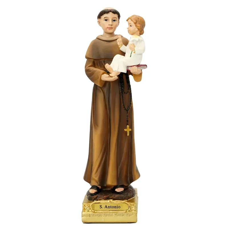 1Pc 20/30Cm Saint Antonio Statue Icon Catholic Saint Family Prayer Ornaments Jesus Christ Home Decoration Resin Crafts