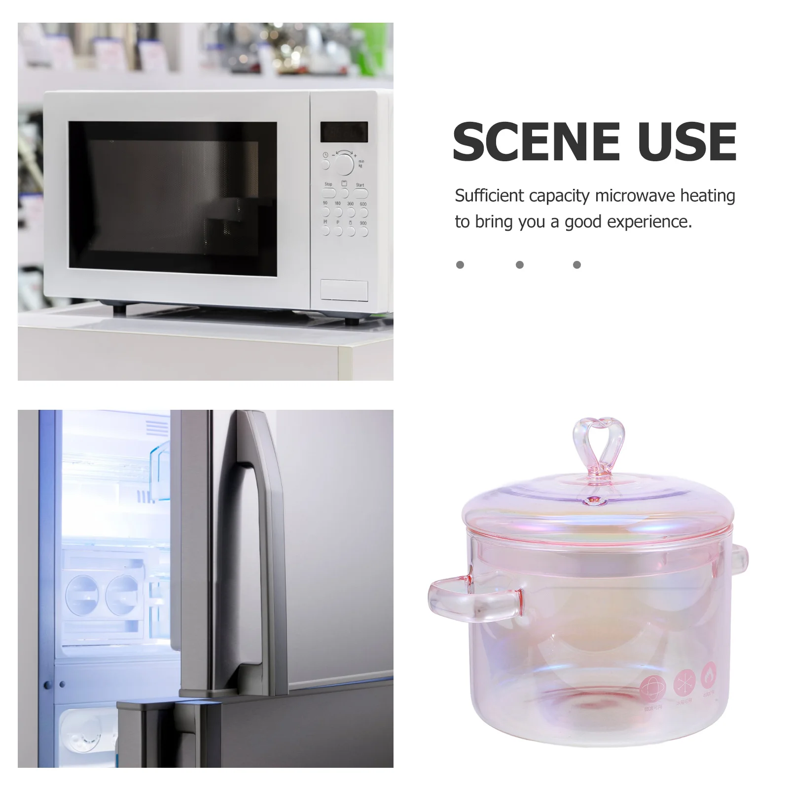 

Kitchen Glass Cooking Pot Double Handle Vintage Stew Pot for Soup Instant Noodle Porridge Electric Ceramic Stove Suitable