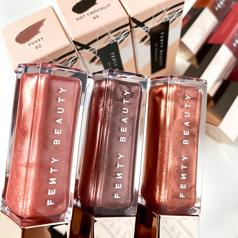 FentyBeauty Hot Sale Lip Gloss Multicolor Moisten Shine Glitter Lip Plumper Makeup Beginner Liquid Lipstick Cosmetics for Girls