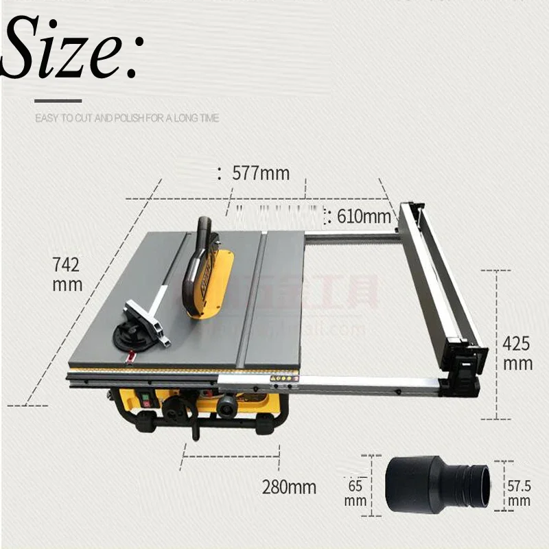 Hot selling item Houtbewerking Tafelzaag Huishoudelijke Kleine Mini Multifunctionele Snijmachine 10 Inch DW745