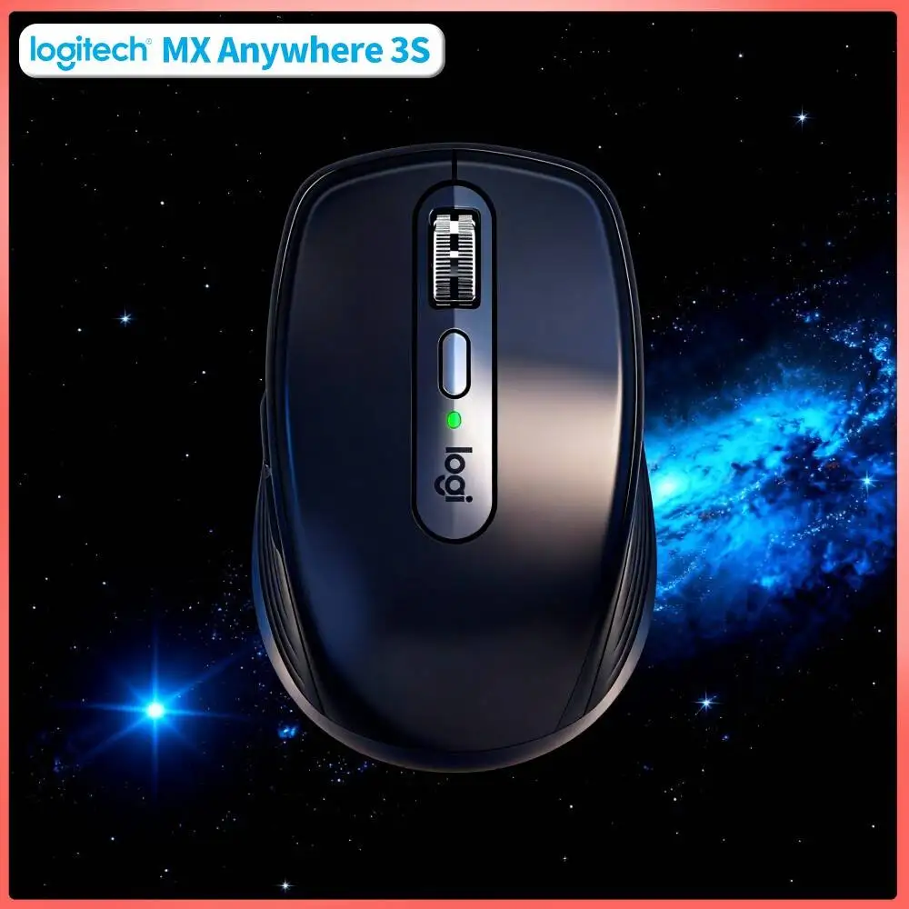 Wireless MX Anywhere 3S Mouse - 8K DPI, Compact Durable Build, Silent Click, Ideal for Small Stationery Shop Admin Office Task