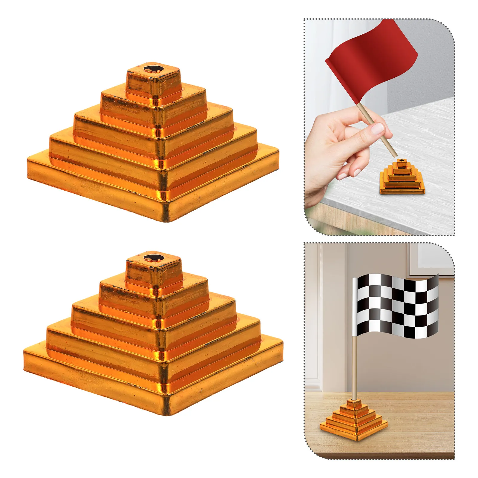 Desk Flag Stand 20 Pack Mini Portable Flagpole Base Holder for Office Conference Room Decoration