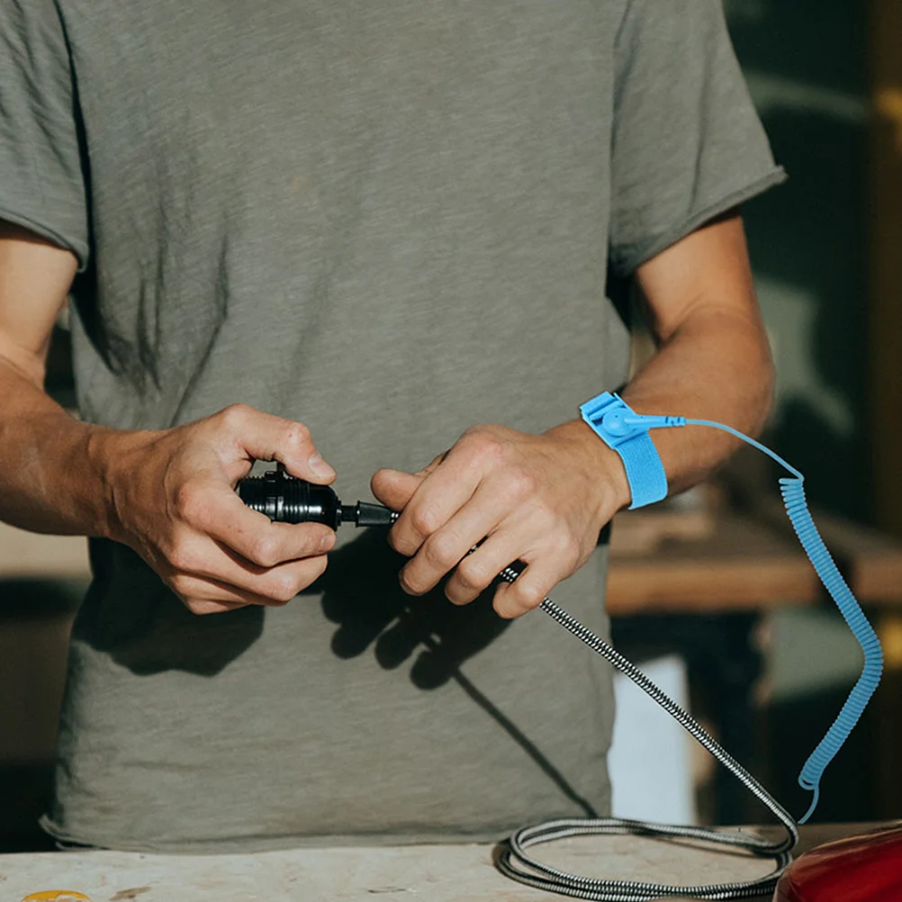 6 Pcs Anti-static Wrist Strap Grounding Wire Adjustable ESD Straps Band Bracelet Nylon Silk Reusable