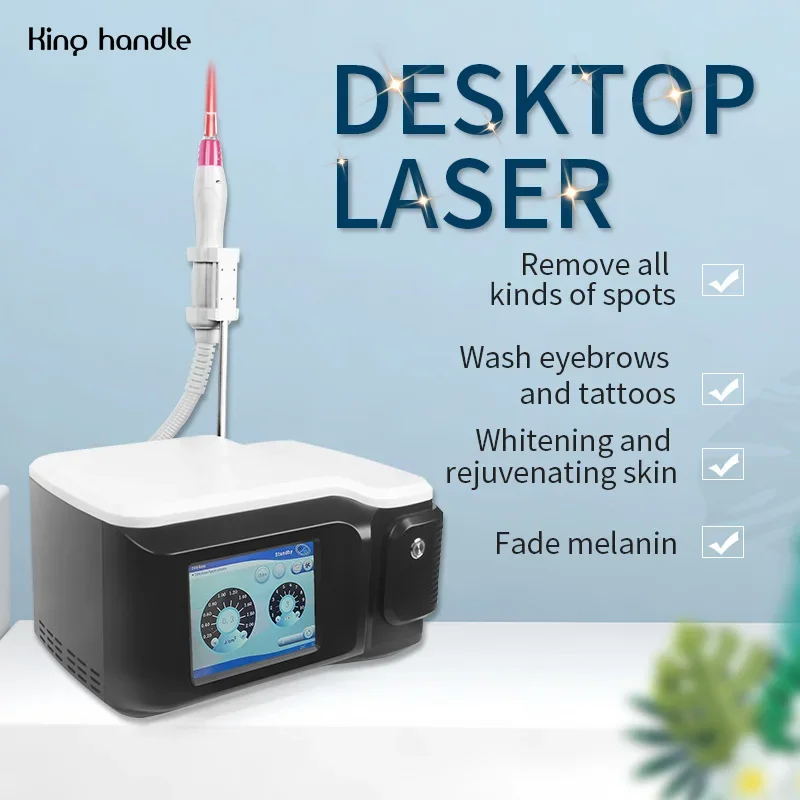 Portable Q-SWITCH ND YAG LASER Tattoo Removal Carbon Peeling Skin Whting Machine With 1064nm And 532nm Treatment Head