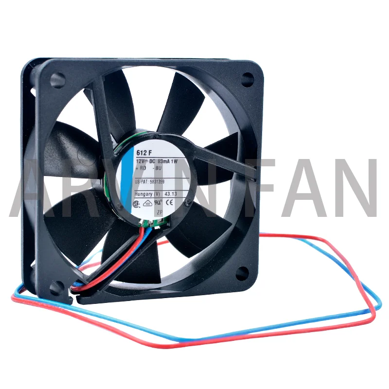 

Original 612 F US-PAT：5831359 6cm 60mm Fan 60x60x15mm DC12V 83mA 1W 4000rpm Cooling Fan For Chassis Power Inverter