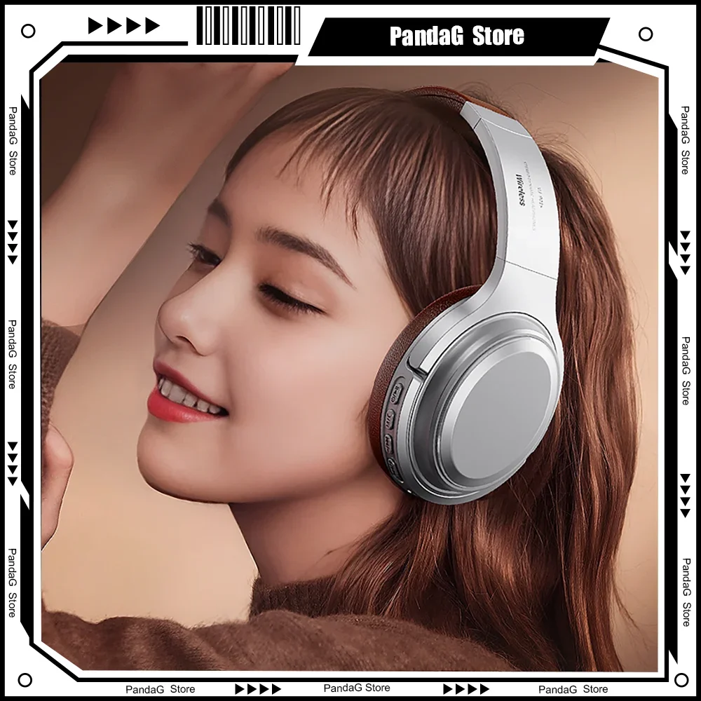 

Zskr Vj901s Retro Over Wireless Bluetooth Headphone ENC Call Noise Cancelling Vintage HIFI Foldable Headset 60 Hours Playtime