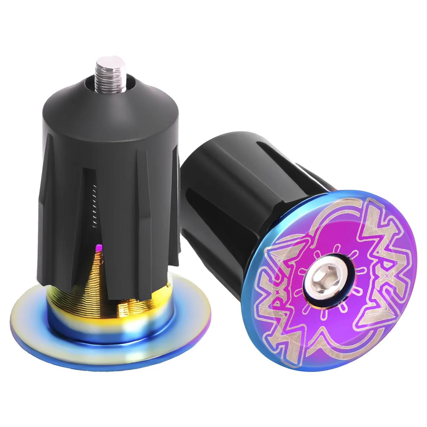 Bicycle road handlebars, elbow handlebars, aluminum alloy expansion lock, mountain handlebars, stoppers, plug cover accessories