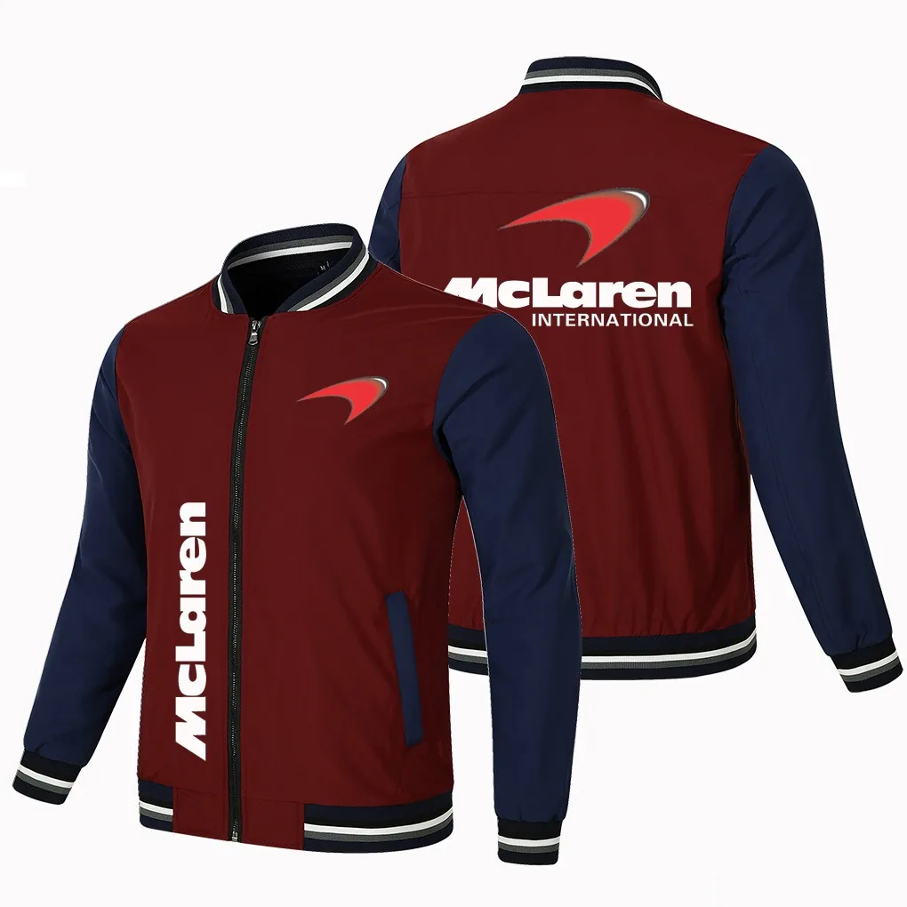 

Модная куртка Mclaren с принтом и воротником-стойкой на молнии, гоночный костюм на открытом воздухе для Mclaren 720S GT 600LT P1, алькантара Artura GTS